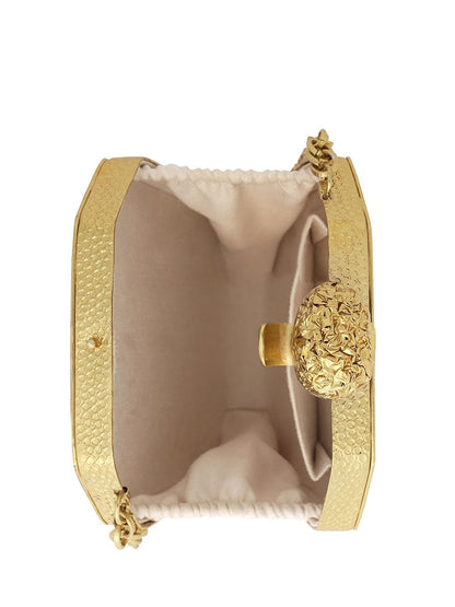 Dhiyona NR Embroidered Pearl Beaded Box Clutch
