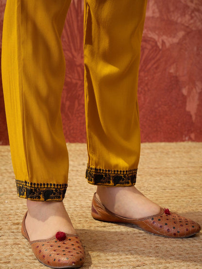 Embroidered V-Neck Kurta Sets