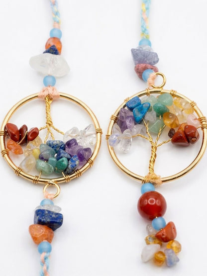 Dhiyona Set Of 2 Artificial Stones Bhaiya Bhabhi Rakhi With Roli Chawal Chandan Mishri