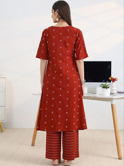Women Printed Regular Kurta with Palazzos