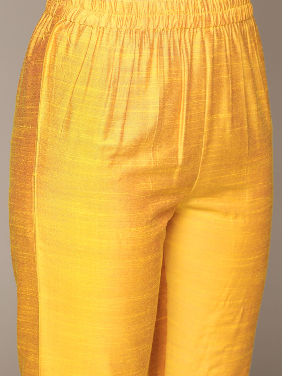 Dhiyona IS Women's Women Yellow Ethnic Motifs Printed Sequinned Kurta with Trousers