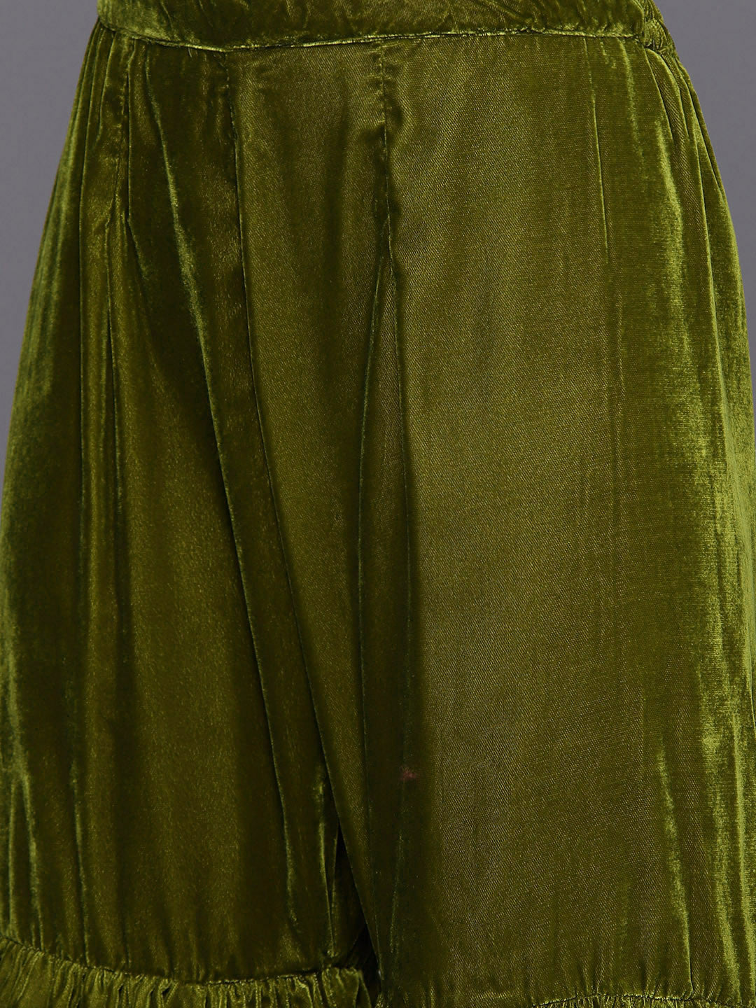 Embroidered Regular Sequinned Velvet Kurti with Sharara & Dupatta