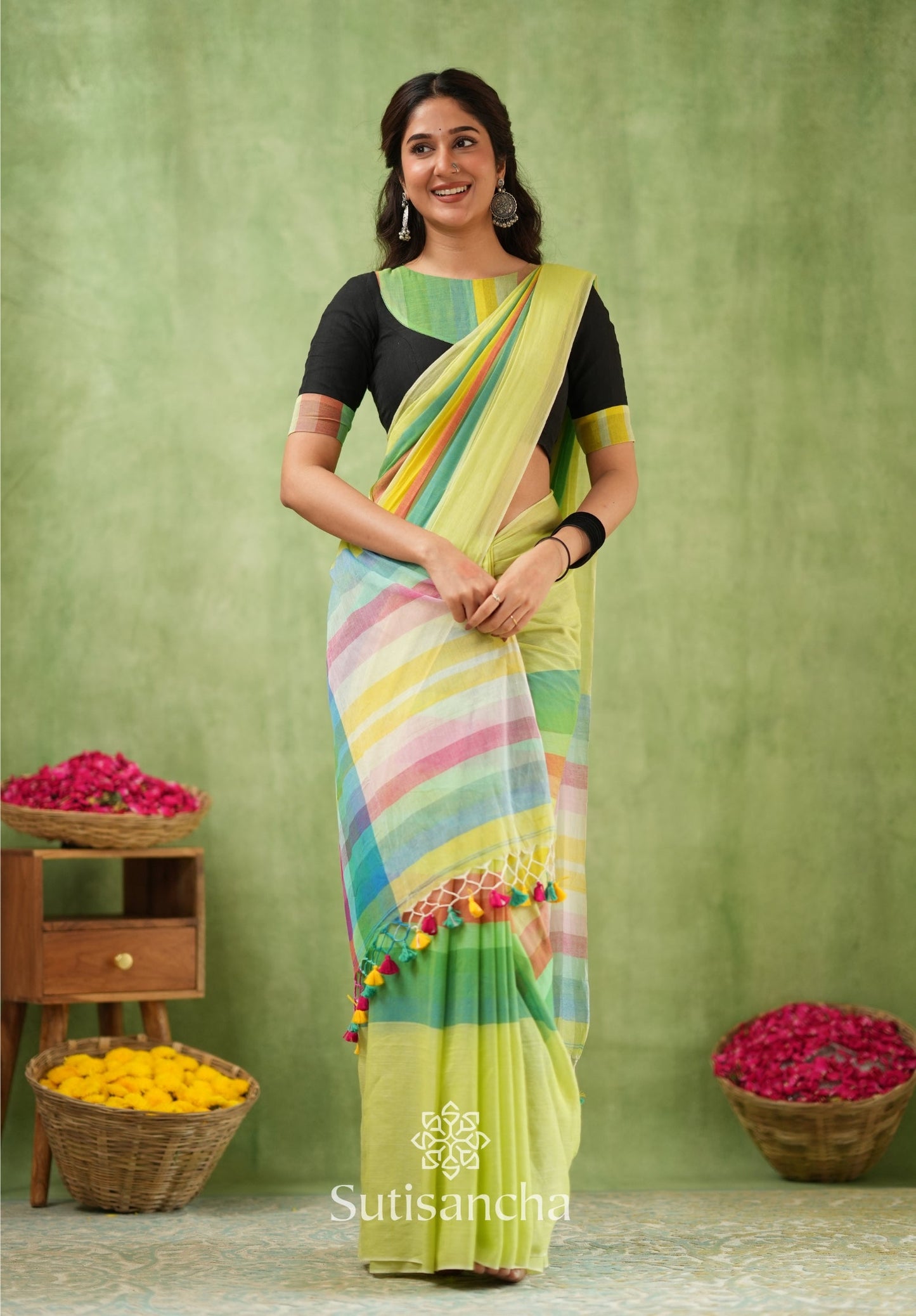 Dhiyona SS Mul Tones – Vibrant Checks Edition