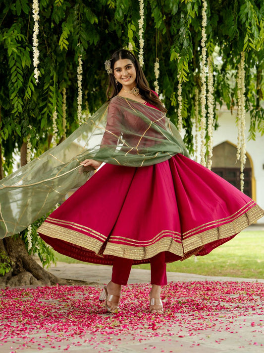 Dhiyona KL Women Regular Kurta with Trousers & With Dupatta