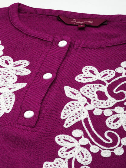 Paisley Embroidered Thread Work Kurta with Trouser