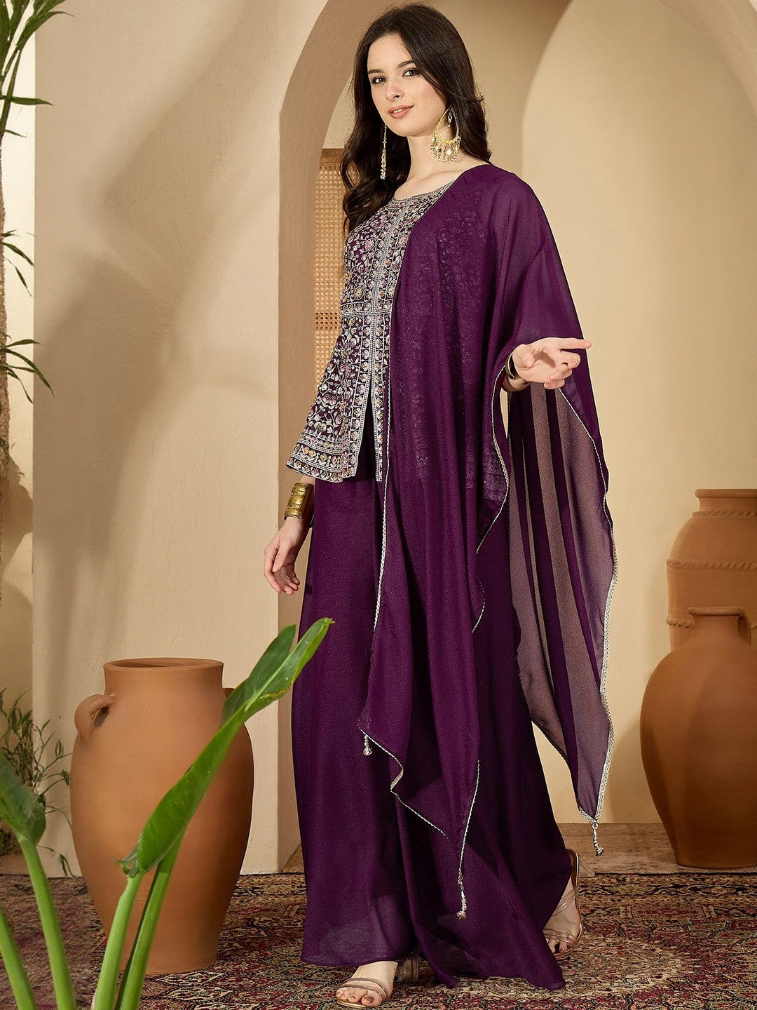 Women Purple Kurta Sets