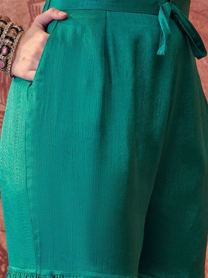 Dhiyona SN Embroidered Round Neck Kurta Sharara & Dupatta
