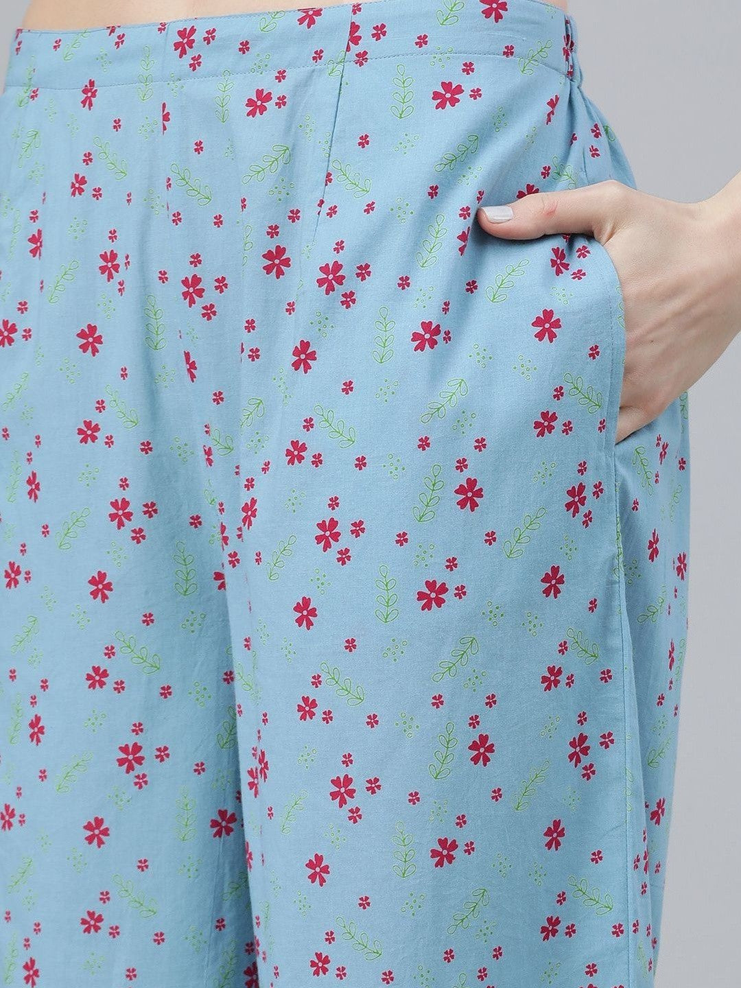 Women Floral Printed Regular Kurta with Palazzos & With Dupatta