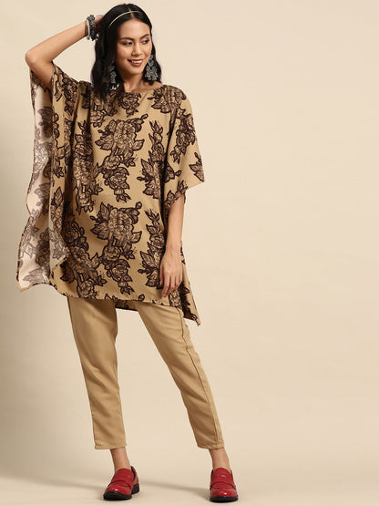 Women Ethnic Motifs Printed Kaftan Kurta with Trousers