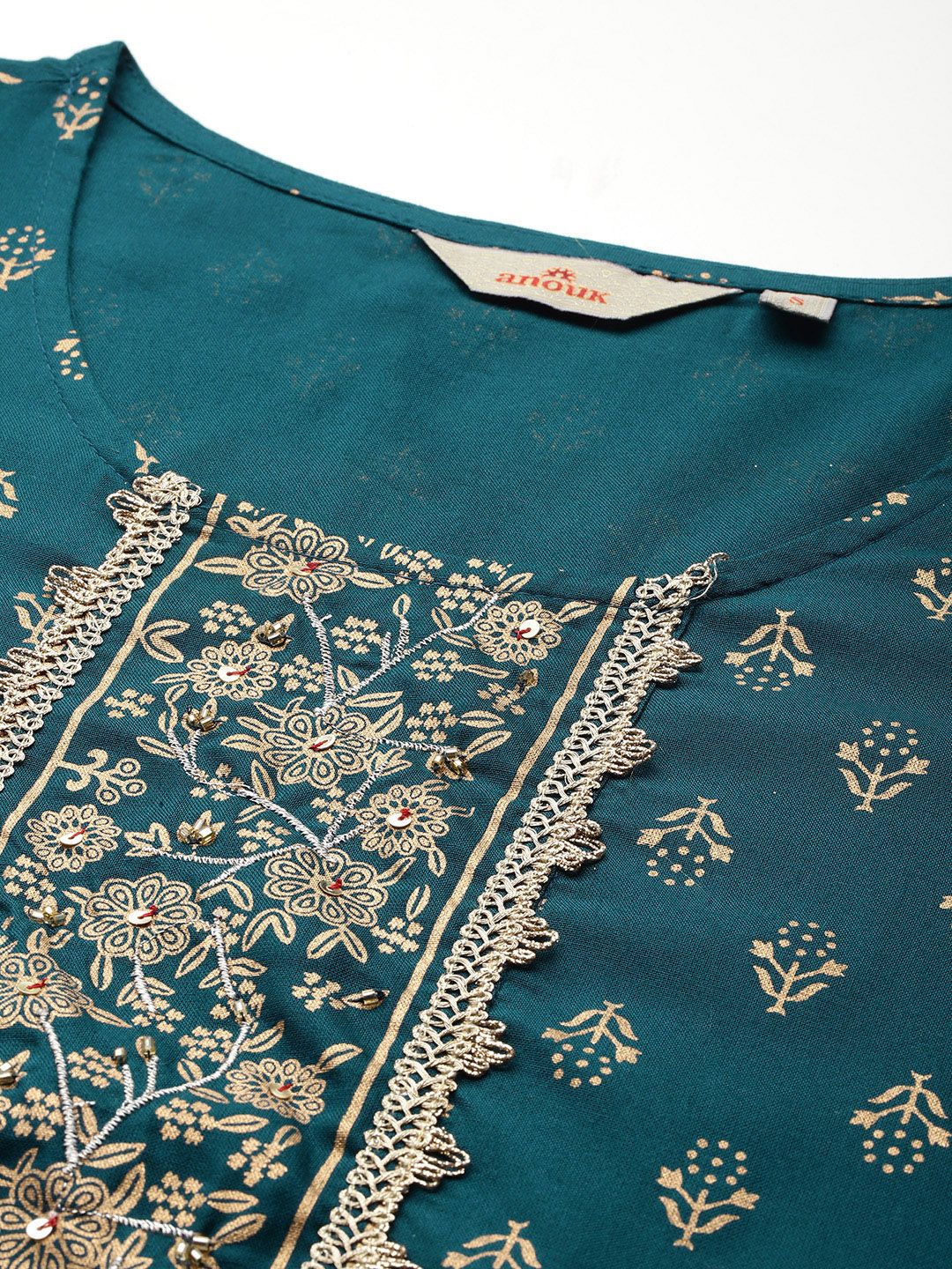 Dhiyona AN Printed Sequined Kurta with Sharara & Dupatta