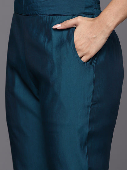 Women Floral Yoke Design Regular Kurta with Trousers With Dupatta