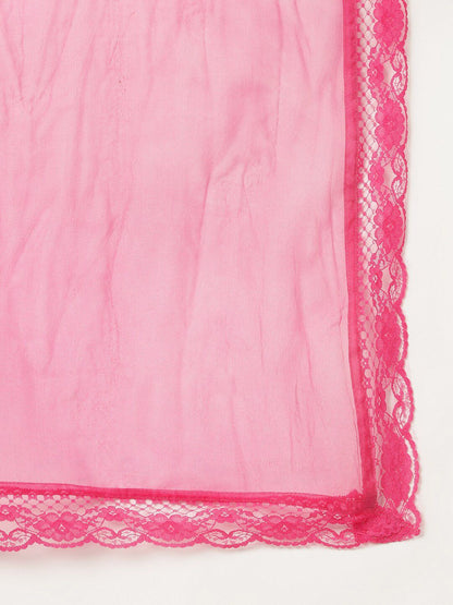 Dhiyona KL Pure Cotton Anarkali Kurta With Trousers & Dupatta