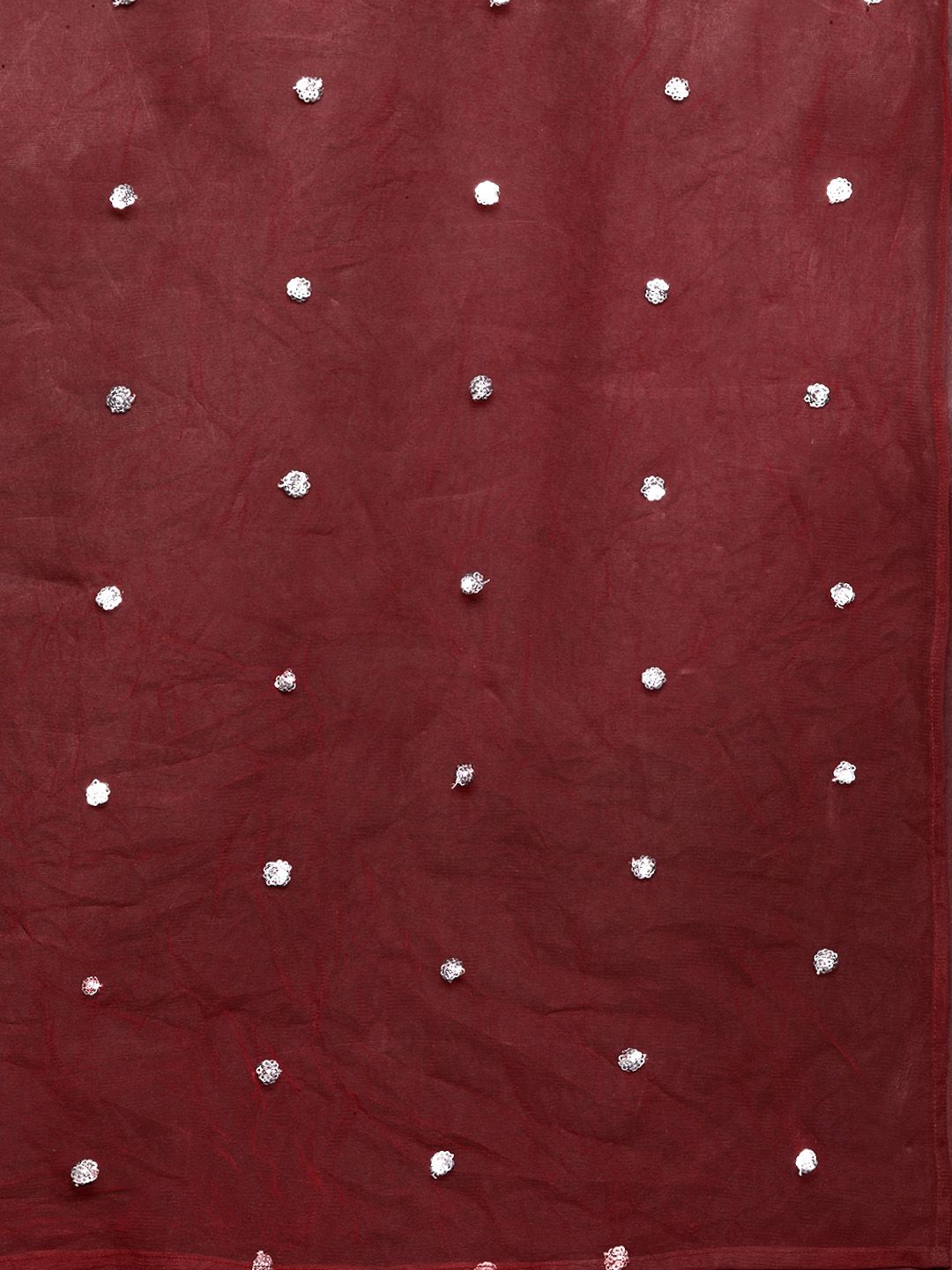 Maroon Floral Embroidered Regular Chanderi Silk Zari Kurta with Trousers & Dupatta