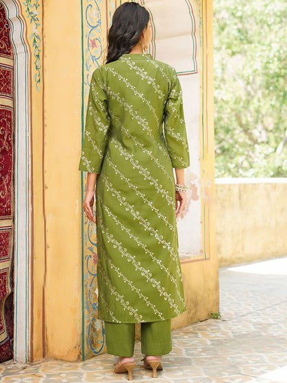 Dhiyona KL Women Floral Printed Regular Kurta with Trousers & Dupatta