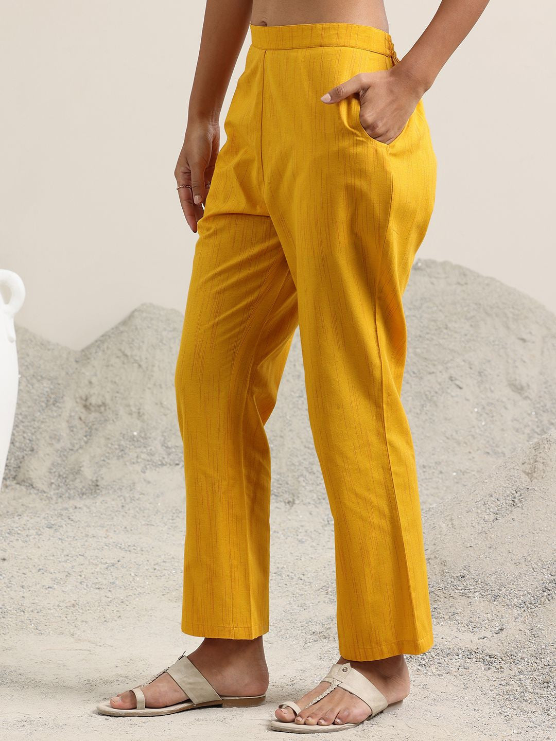 Ethnic Motifs Printed V-Neck Thread Work Straight Kurta With Trousers & Dupatta