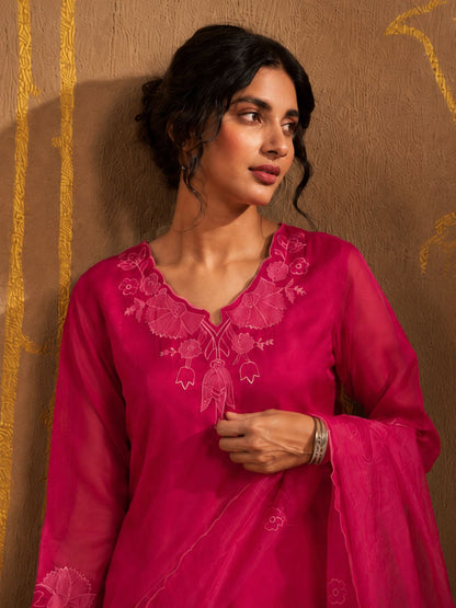Bushra Taffy Lawn Full Work Suit Set
