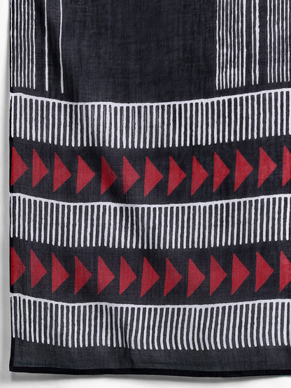 Printed Regular Thread Work Pure Cotton Kurta with Trousers & With Dupatta
