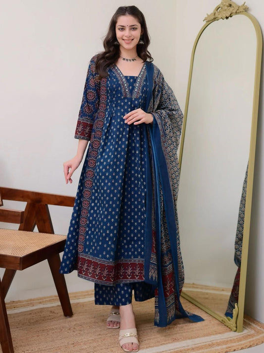 Dhiyona KL Women Blue Kurta Sets