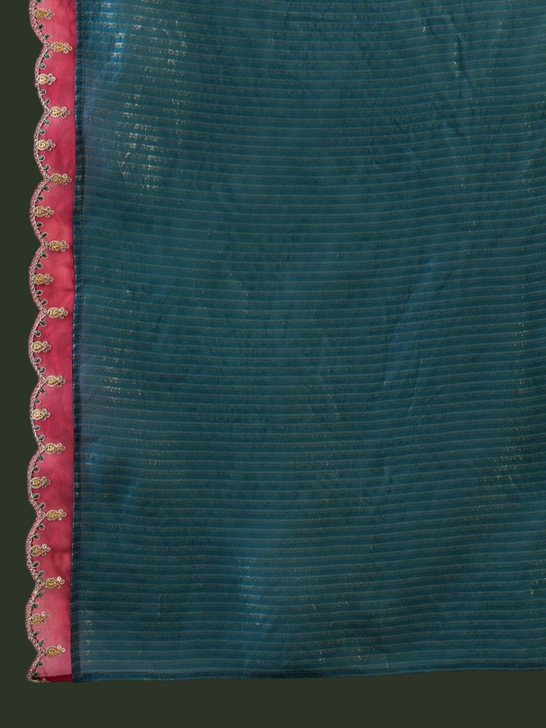 Embroidered Straight Kurta & Trousers With Dupatta