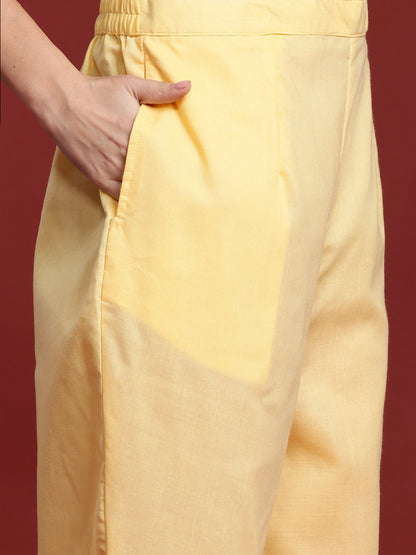 Women Embroidered Regular Thread Work Pure Cotton Kurta with Trousers & With Dupatta