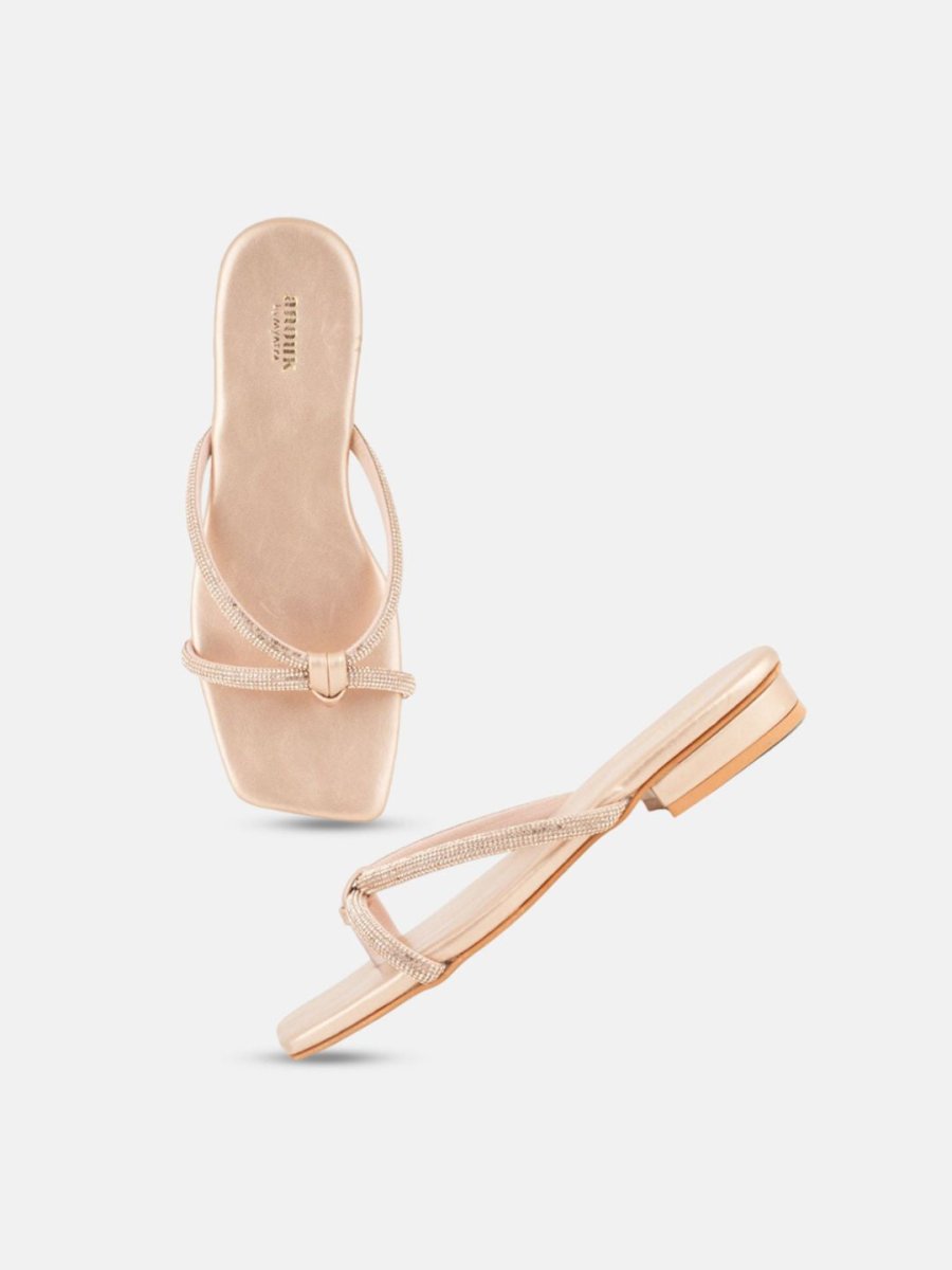 Dhiyona AK Women Embellished Open Toe Flats