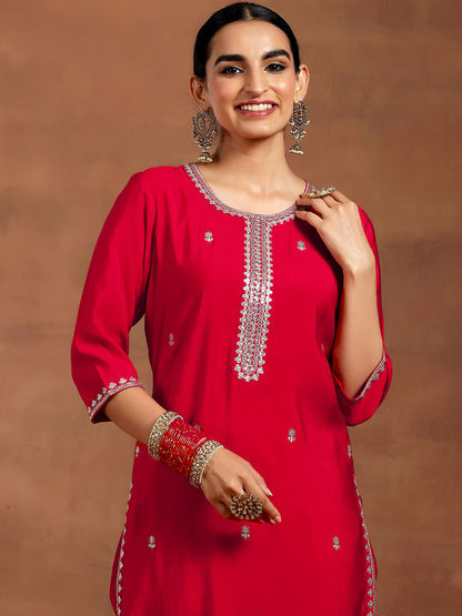 Floral Embroidered Kurta with Trouser & Dupatta