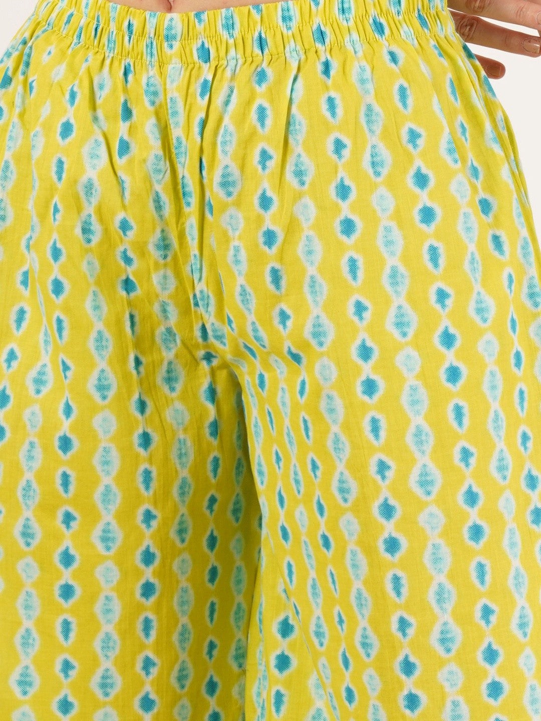 Women Floral Printed Regular Pure Cotton Kurta with Palazzos