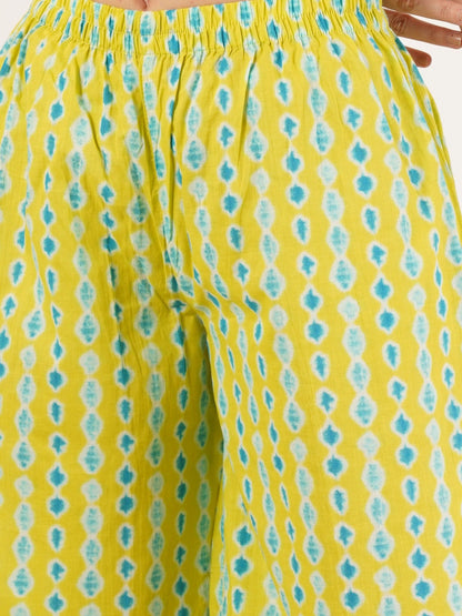 Women Floral Printed Regular Pure Cotton Kurta with Palazzos