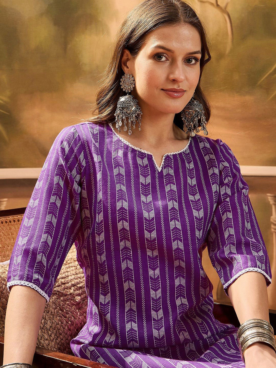 Women's Printed Straight Kurta & Trousers