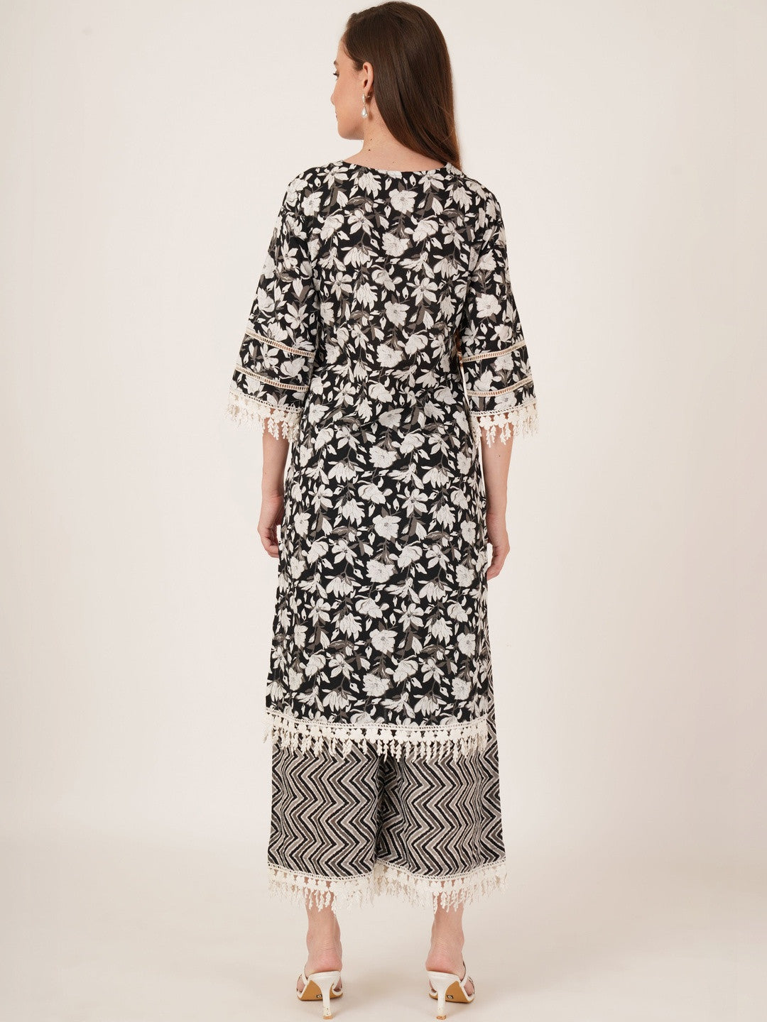 Women Floral Printed Regular Pure Cotton Kurta with Palazzos