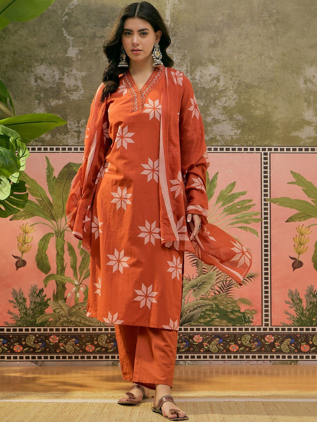 Printed Kurta & Trouser With Dupatta