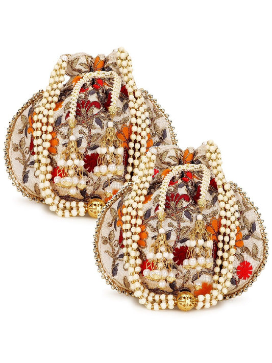 Dhiyona NR Embroidered Potli Clutch