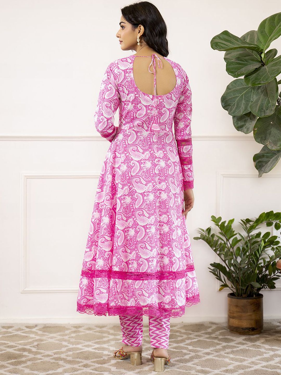 Dhiyona KL Paisley Printed Pure Cotton Kurta with Trouser & Dupatta
