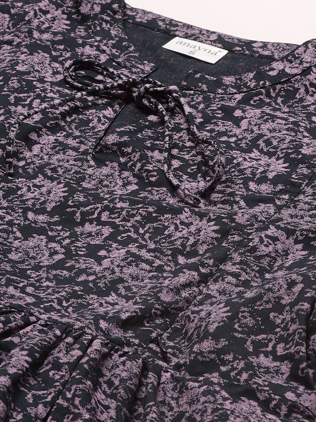 Dhiyona AY Women's Navy Blue & Pink Printed Pure Cotton Maternity A-Line Dress