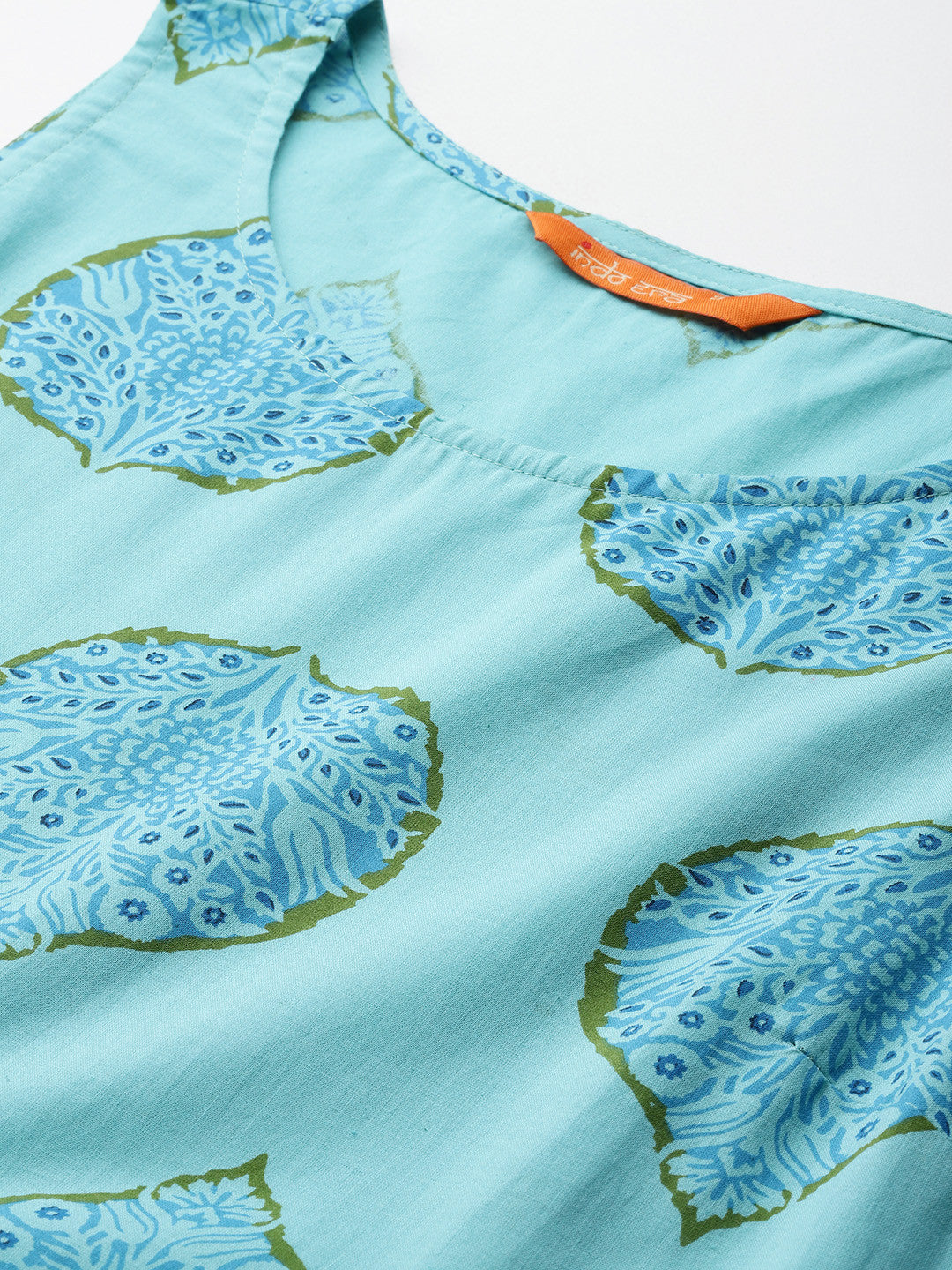 Floral Printed Pure Cotton Kurta with Trousers