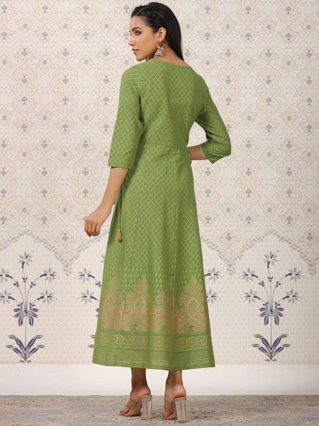 Dhiyona OD  Ethnic Motif Printed Pure Cotton A-Line Kurta