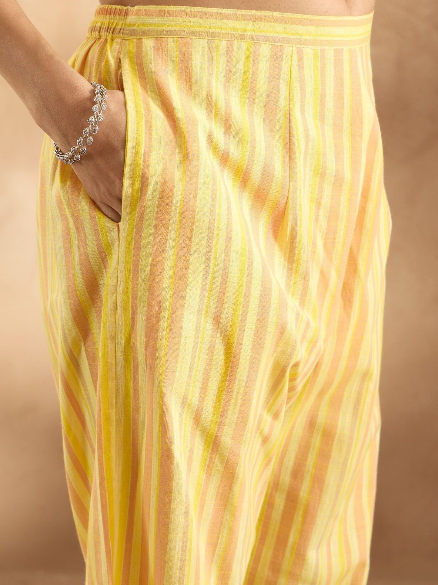 Dhiyona IE Floral Embroidered Pure Cotton Straight Kurta with Trouser