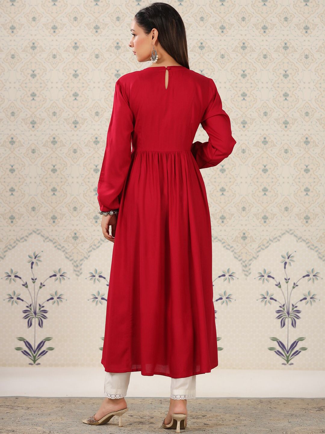 Dhiyona OD  Puff Sleeves A-Line Kurta