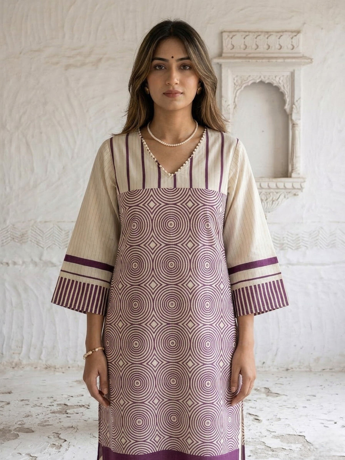 Swades thistle cotton kurta pant set