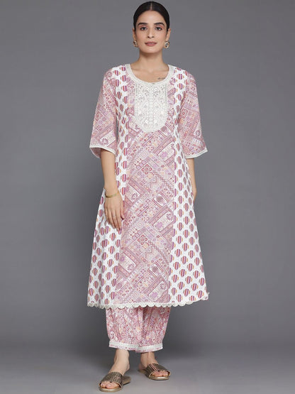 Women Ethnic Motifs Printed Regular Thread Work Kurta with Patiala