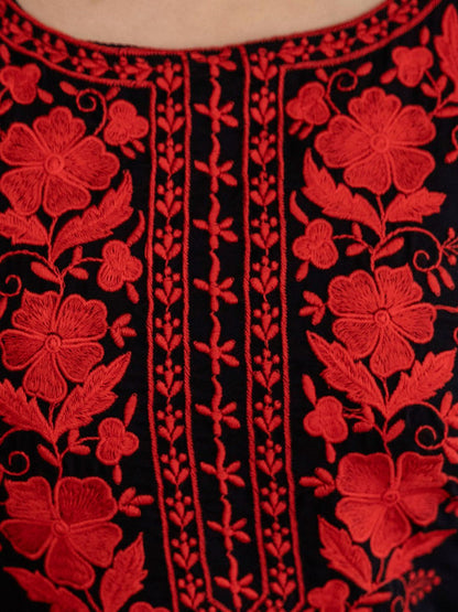 Dhiyona KL Women Ethnic Motifs Embroidered Regular Thread Work Kurta with Palazzos & With Dupatta