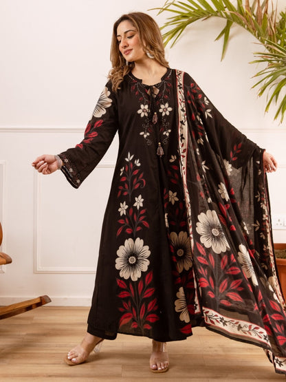 Karen Onyx cotton suit set
