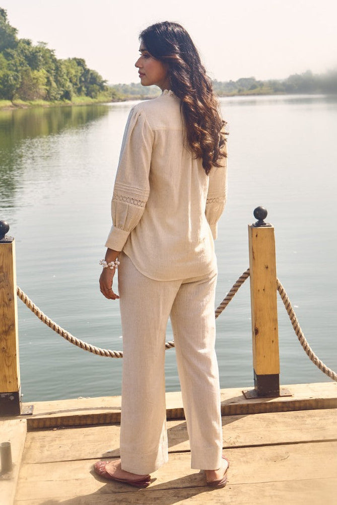 Wespret Pebble embroidery cotton co-ord set