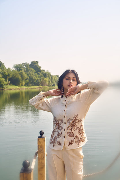 Wespret Pebble embroidery cotton co-ord set