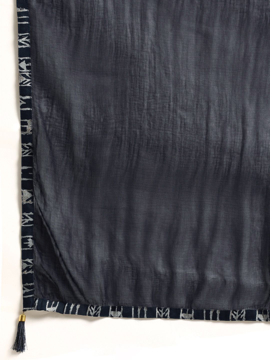 Dhiyona AN Women Navy Blue Ethnic Motifs Printed Sequinned Kurta with Sharara & Dupatta