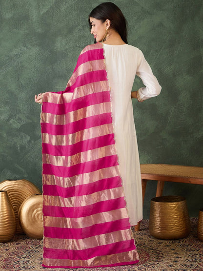 Dhiyona KL Women Embroidered A-Line Republic Day Kurta Set
