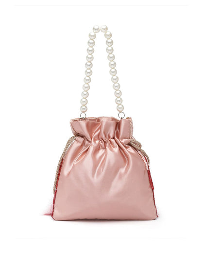 Dhiyona NR Embellished Tasselled Potli Clutch