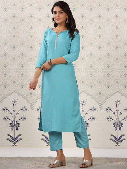 Dhiyona OD  Printed Regular Gotta Patti Kurta with Trousers