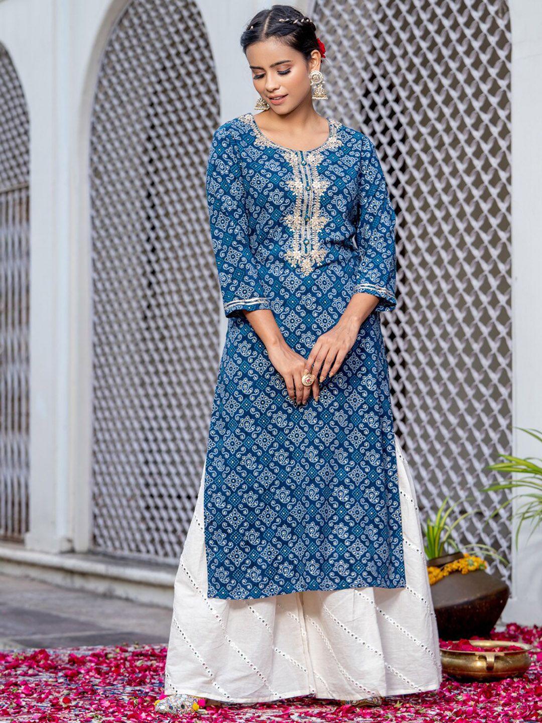 Dhiyona OD  Ethnic Motifs Printed Kurta