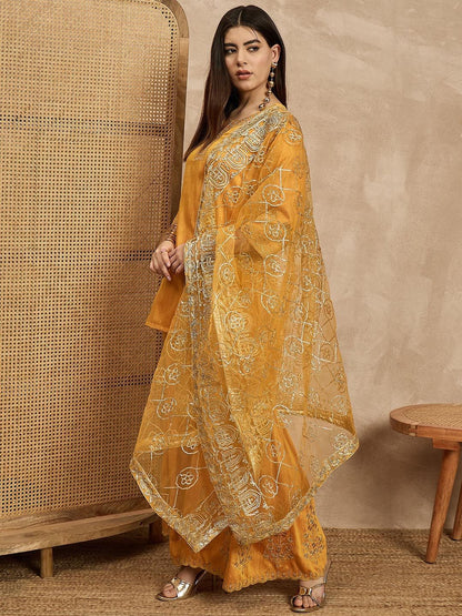 Dhiyona HOP Women Yoke Design Kurta & Sharara With Dupatta